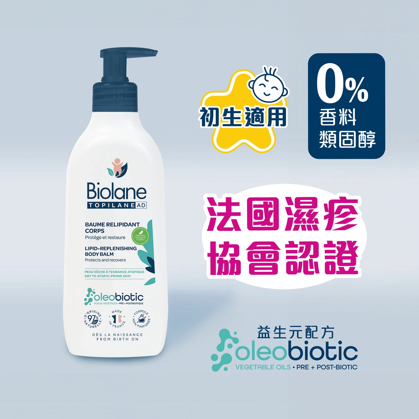 Biolane TOPLIANE AD Lipid Replenishing Body Balm (350ml)
